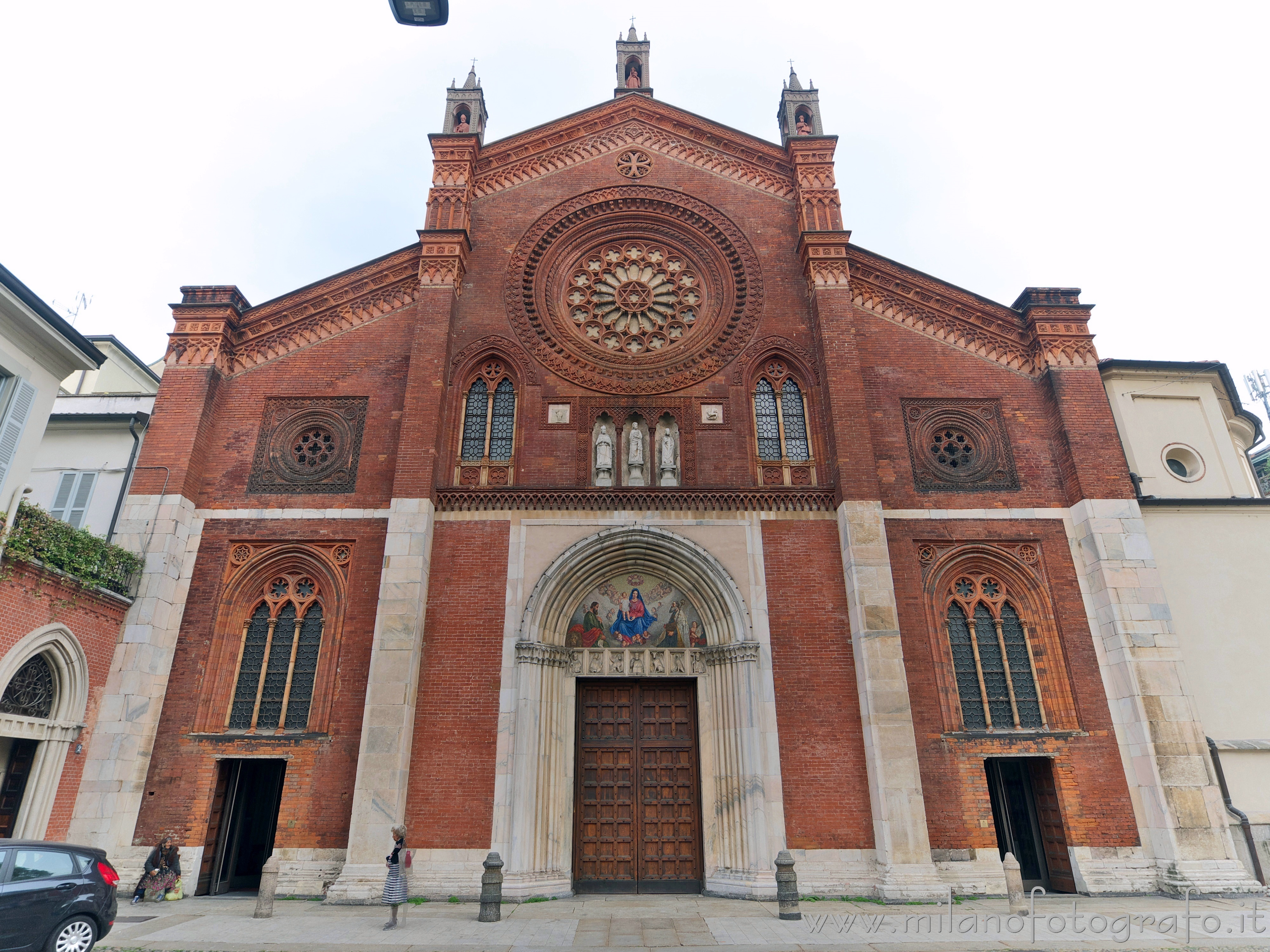 Milan (Italy) - Facade of the  Basilica of San Marco